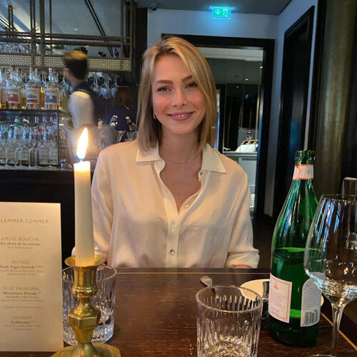 Silk shirt with side slits